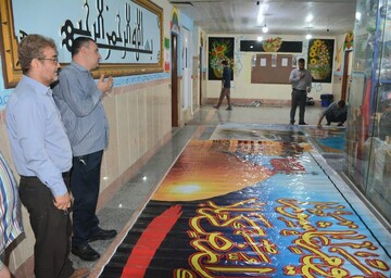 آذین بندی مشکی ویژه ماه محرم در فضای اردوگاه حرفه آموزی و کاردرمانی استان اصفهان