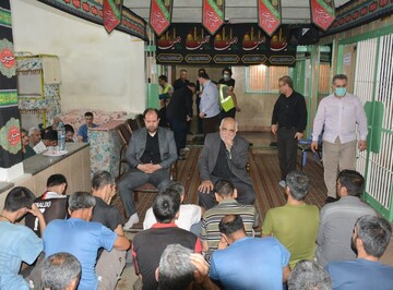 مراسم عزاداری امام حسین(ع) در اندرزگاههای اردوگاه حرفه آموزی و کاردرمانی استان اصفهان 
