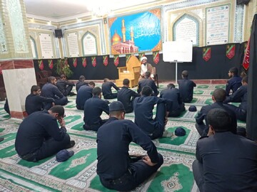 برگزاری کلاس احکام ویژه سربازان وظیفه اردوگاه حرفه آموزی و کاردرمانی استان اصفهان 