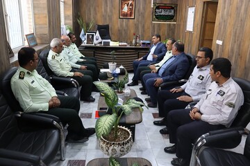 تعامل  و  همکاری‌های  مشترک با حضور فرمانده انتظامی شهرستان در زندان دشتستان 
