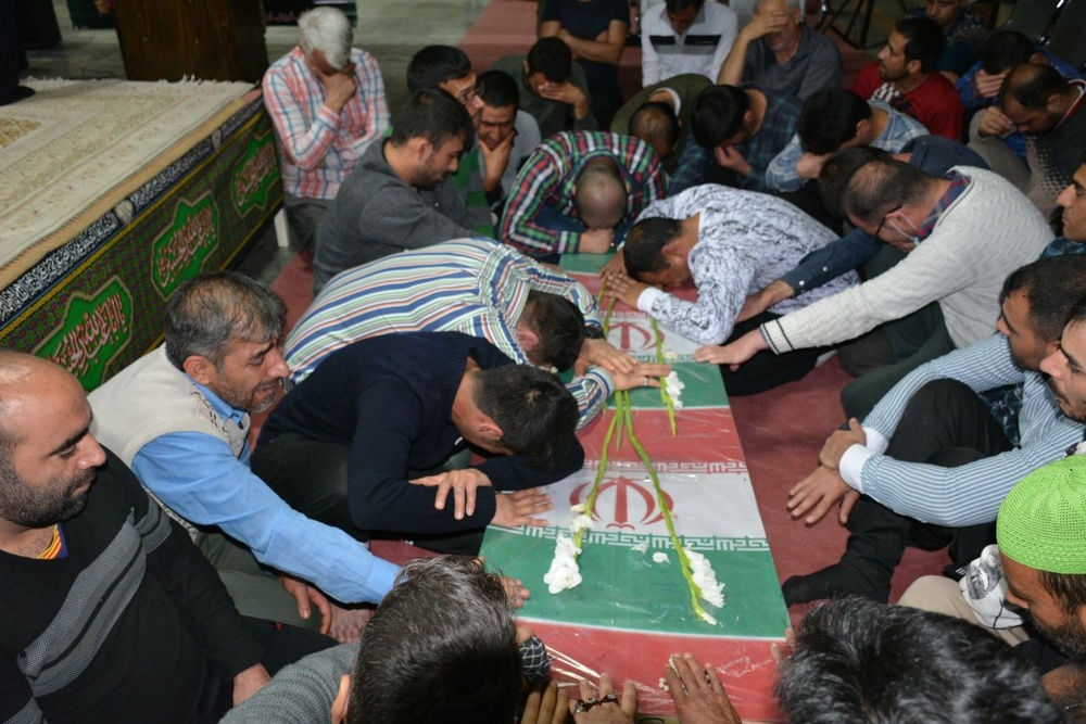 مراسم وداع با شهید گمنام در اردوگاه حرفه‌آموزی و کاردرمانی استان اصفهان
