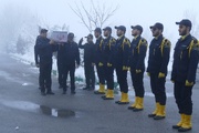 تشییع پیکر مطهر قهرمان گمنام دفاع مقدس در اردوگاه کاردرمانی و حرفه‌آموزی استان مرکزی