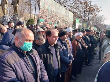 تشییع پیکر پاک و مطهر شهدای گمنام با حضور کارکنان زندانهای آذربایجان شرقی