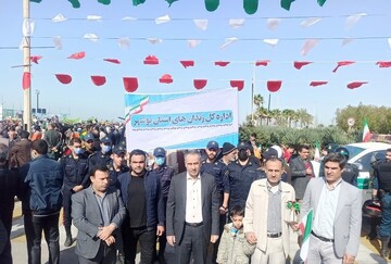 حضور کارکنان زندان‌های بوشهر در راهپیمایی یوم‌الله 22بهمن