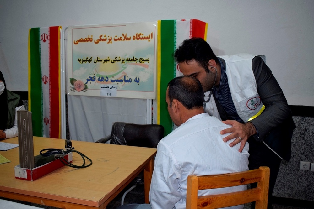 حضور بسیج جامعه پزشکی جهادگر در زندان دهدشت 