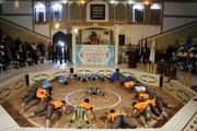 آیین گلریزان زورخانه‌ای زندان مرکزی یزد ویژه آزادی زندانیان جرائم غیرعمد