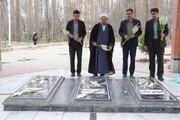 تجدید بیعت مدیرکل و کارکنان زندان‌های زنجان با آرمان‌های انقلاب و شهداء