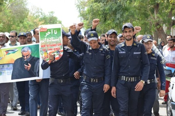 همراهی پرشور مسئولین و کارکنان زندان‌های کرمان در راهپیمایی روز قدس