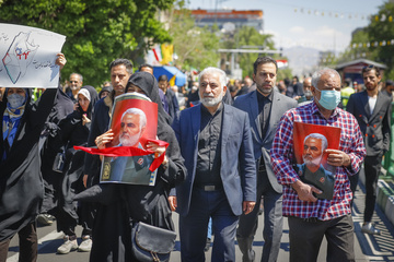 تصاویر| راهپیمایی روز جهانی قدس با حضور رئیس سازمان زندان‌ها
