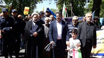 حضور مدیرکل و کارکنان زندان‌های استان مازندران در راهپیمایی روز جهانی قدس