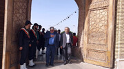 مراسم غبارروبی گلزار شهدای قزوین در دهه کرامت