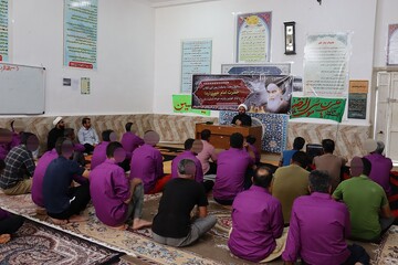 مراسم سوگواری سالروز ارتحال حضرت امام خمینی(ره) و قیام 15 خرداد در اردوگاه حرفه‌آموزی بوشهر