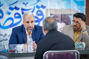 برپایی میز خدمت مدیرکل زندان‌های استان کرمان در مصلی کرمان