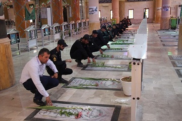 تجدید میثاق سربازان وظیفه زندان مرکزی بوشهر با آرمان‌های مقدس شهدای انقلاب