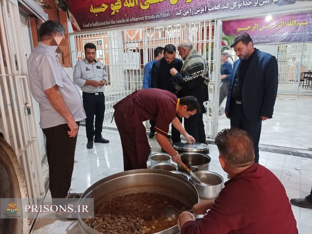 اطعام زندانیان شهرستان قوچان و خانواده آنها با نذر خیر نیکوکار