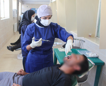 خدمات جهادی دندانپزشکان به مددجویان کاردرمانی و حرفه‌آموزی همدان
