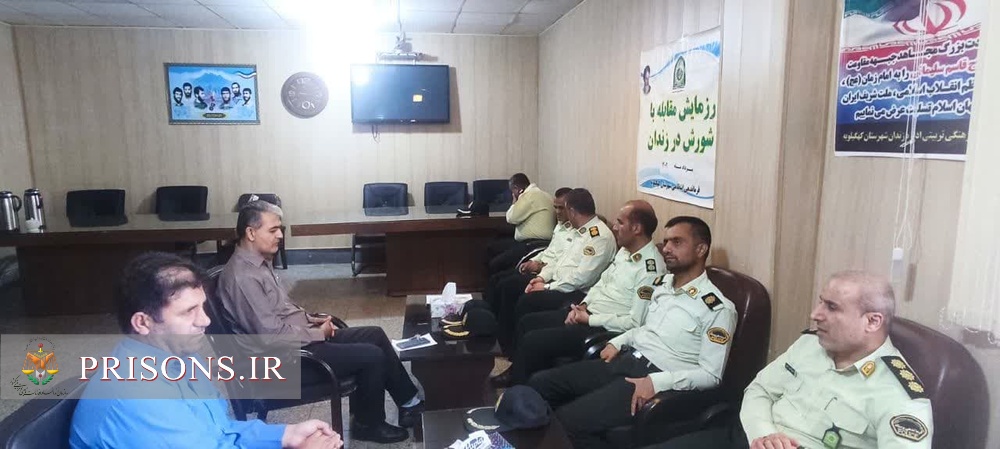 نشست تعاملی رئیس زندان دهدشت با فرماندهی انتظامی شهرستان