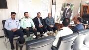 دیدار مسئولین زندان نایین با فرمانده انتظامی شهرستان در هفته فراجا 