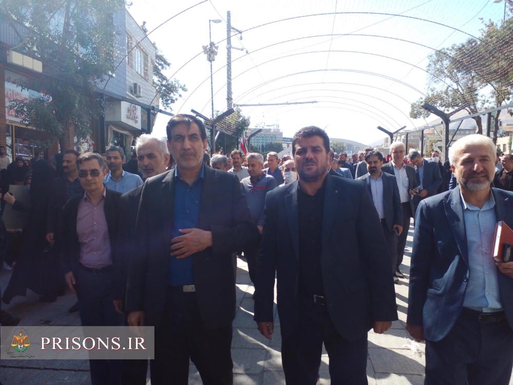 حضور کارکنان اداره کل زندانهای استان کردستان در راهپیمایی حمایت از مردم مظلوم غزه