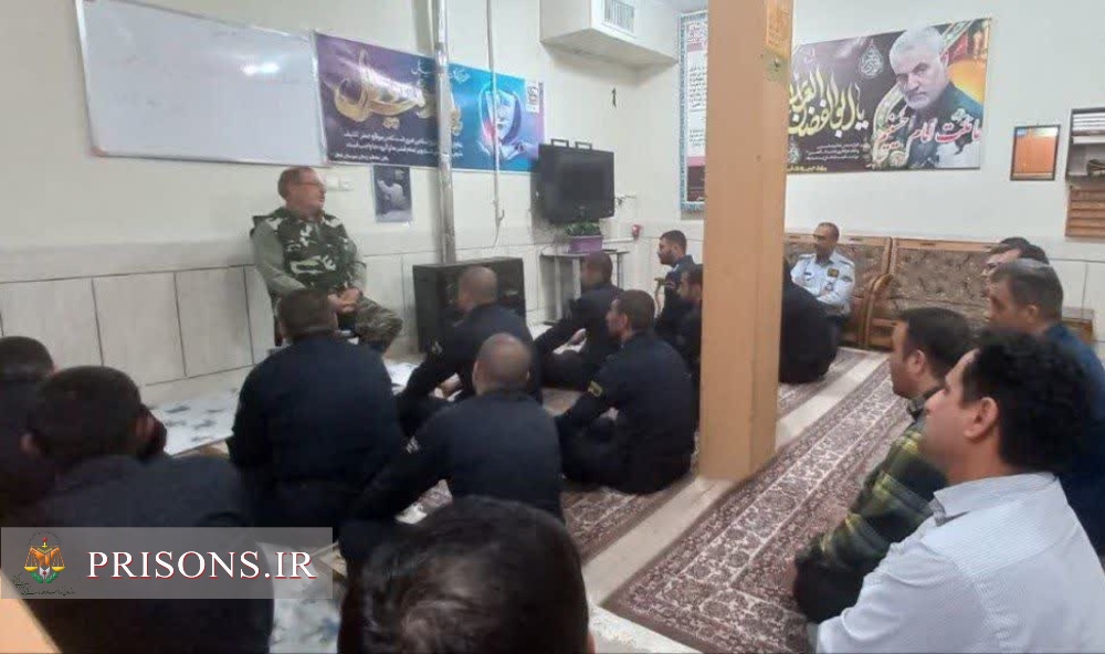 برگزاری مراسم هفته پدافند غیر عامل در زندان شهرستان لنجان