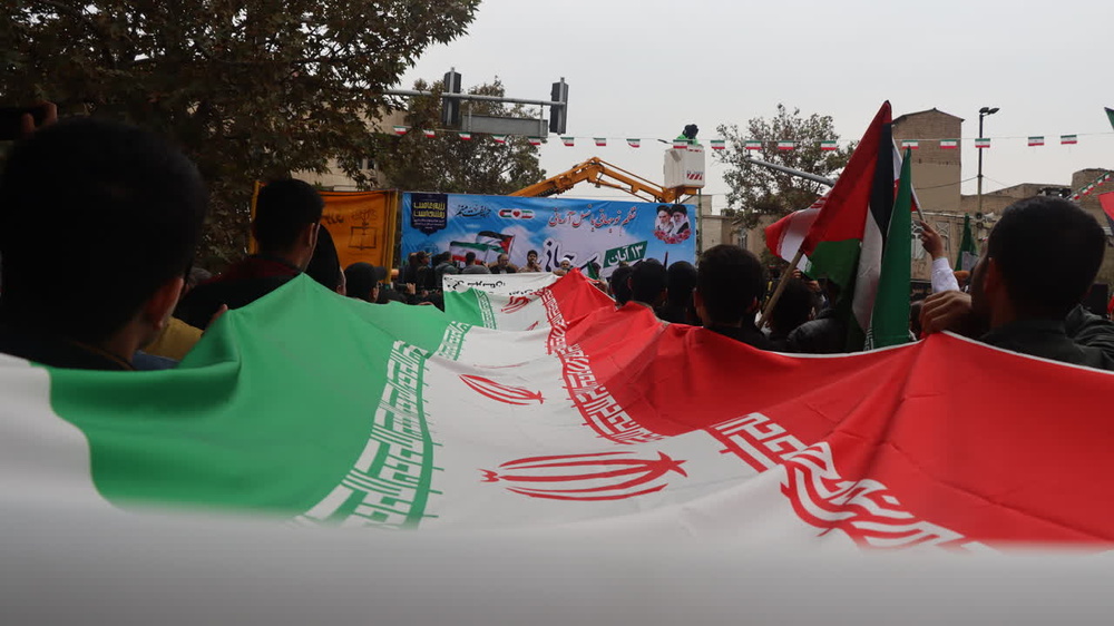 حضور کارکنان زندان های استان قزوین در راهپیمایی ۱۳ آبان