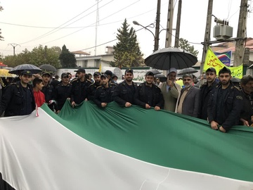  کارکنان زندان‌های گیلان در حمایت از مردم مظلوم غزه راهپیمایی کردند