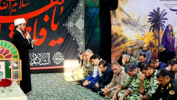 برگزاری مراسم روضه خوانی ایام فاطمیه و زیارت عاشورای کارکنان زندان خوزستان را درکنار مزار شهدا