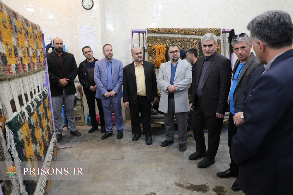 برش فرش های دستبافته زندانیان همدان توسط سیروس همتی 