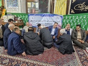 میز خدمت رئیس کل دادگستری و مدیر کل زندان‌های بوشهر در مسجد سیدالشهدای استان