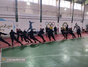 برگزاری یک دوره مسابقه ورزشی طناب‌کشی در زندان لاکان ویژه سربازان