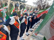 ادای احترام کارکنان و سربازان وظیفه قزلحصار به مقام شامخ شهدا