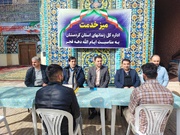 استقرار میز خدمت اداره‌کل زندان‌های کردستان در مسجد جامع سنندج به مناسبت دهه مبارک فجر