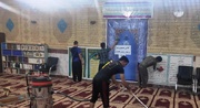 به مناسبت ماه مبارک رمضان حسینه زندان گچساران غبارروبی شد