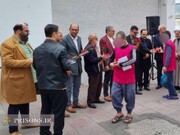 فیلم| آزادی 33 زندانی در ماه ضیافت الهی از زندان انزلی