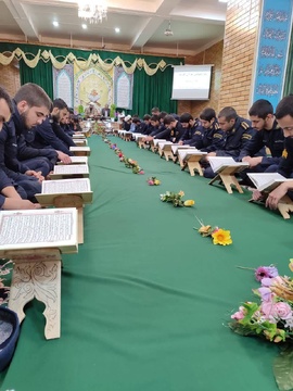 مراسم جزءخوانی قرآن کریم ویژه کارکنان و سربازان زندان ساوه