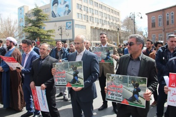 راهپیمایی محکومیت جنایات رژیم صهیونیستی در غزه