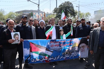حضور مدیرکل و کارکنان زندان‌های استان مازندران در راهپیمایی روز قدس 