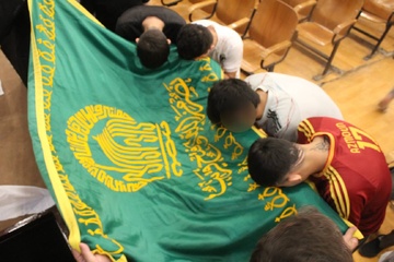 استقبال از پرچم امام رضا(ع) در اردوگاه اراک