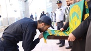 آئین پرچم‌گردانی خادمان مطهر امام رضا(ع) در زندان مرکزی اراک