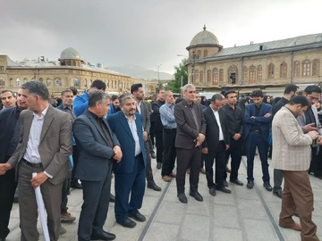 حضور کارکنان زندانهای همدان در مراسم گرامیداشت شهادت آیت الله رئیسی