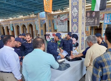 برپایی ایستگاه صلواتی زندان دشتستان به مناسبت هفته قوه قضاییه