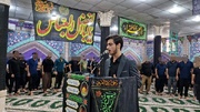 فیلم| مراسم عزاداری به مناسبت سیزدهم محرم و سالروز دفن شهدای کربلا در زندان مرکزی بوشهر