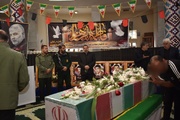 آئین تشییع پیکر شهید گمنام در زندان شهرستان گناباد