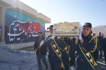 آیین استقبال از پیکر مطهر شهید گمنام در زندان شهرستان قروه