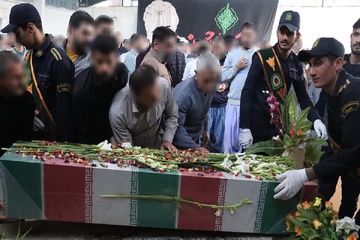 مراسم استقبال و تشییع پیکر مطهر شهید گمنام در زندان مرکزی زاهدان