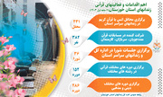 اینفوگرافی فعالیت‌های قرآنی زندان‌های خوزستان در نیمه نخست ۱۴۰۳