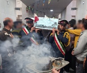 تشییع پیکر مطهر شهید تازه تفحص شده دوران دفاع مقدس در مجتمع ندامتگاهی