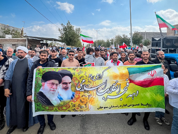 راهپیمایی 22 بهمن منوجان