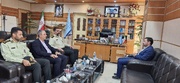 نشست تعاملی فرمانده یگان حفاظت سازمان زندان‌ها با رئیس کل دادگستری استان بوشهر