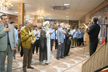 برگزاری آئین سوگواری شهادت امام صادق (ع) در زندان مرکزی با حضور مدیرکل زندان‌های خراسان شمالی